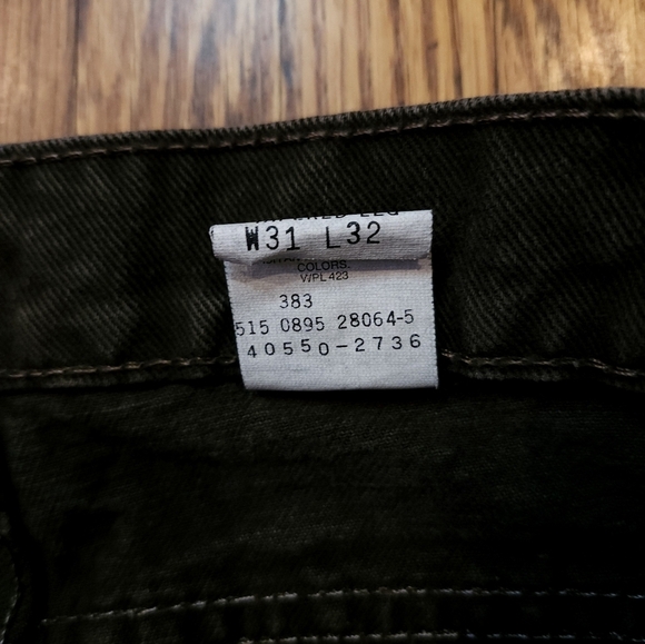 Levis Orange tab 90s 550 Mens Jeans Size 31 × 32 Green Relaxed Fit Tapered Leg - Picture 3 of 8